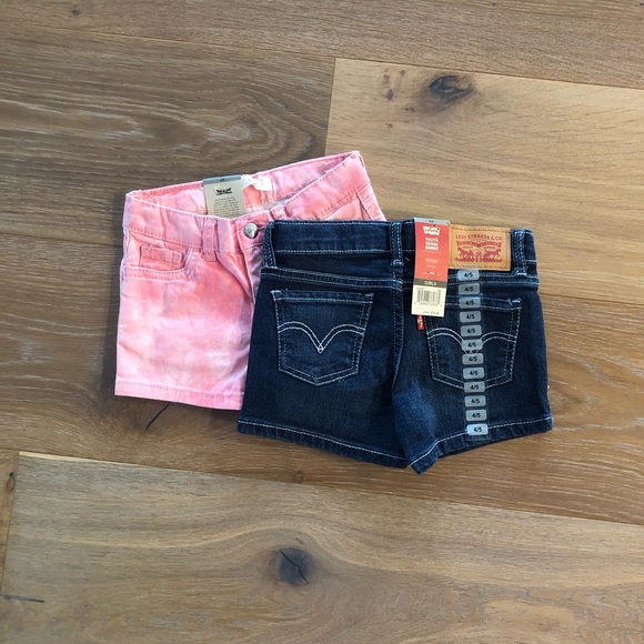 2 Pairs NWT Levi’s girls shorts - Picture 3 of 10